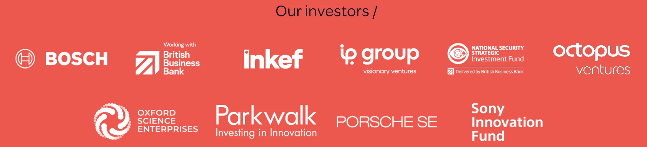 Investor logos display
